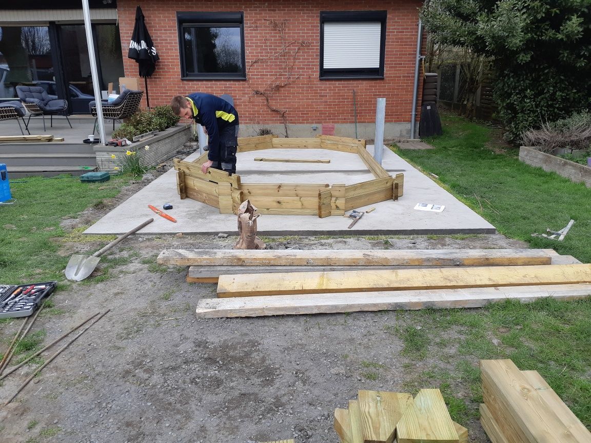 Projet extérieur avec chape en béton