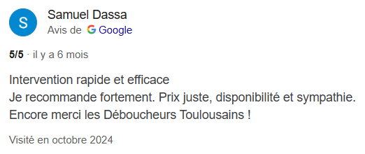 Avis client Google 1