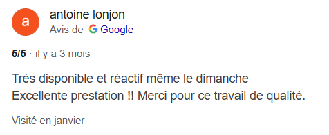 Avis client Google 6