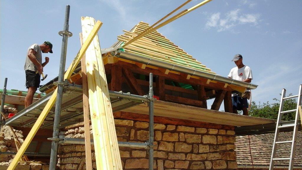 Rénovation pigeonnier Baudrières après