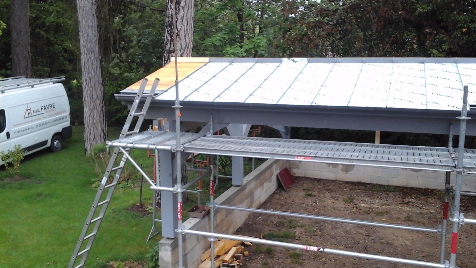 Couverture zing joint debout Dracy le Fort avant