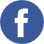 Logo Facebook blanc sur une icône carrée bleue aux coins arrondis