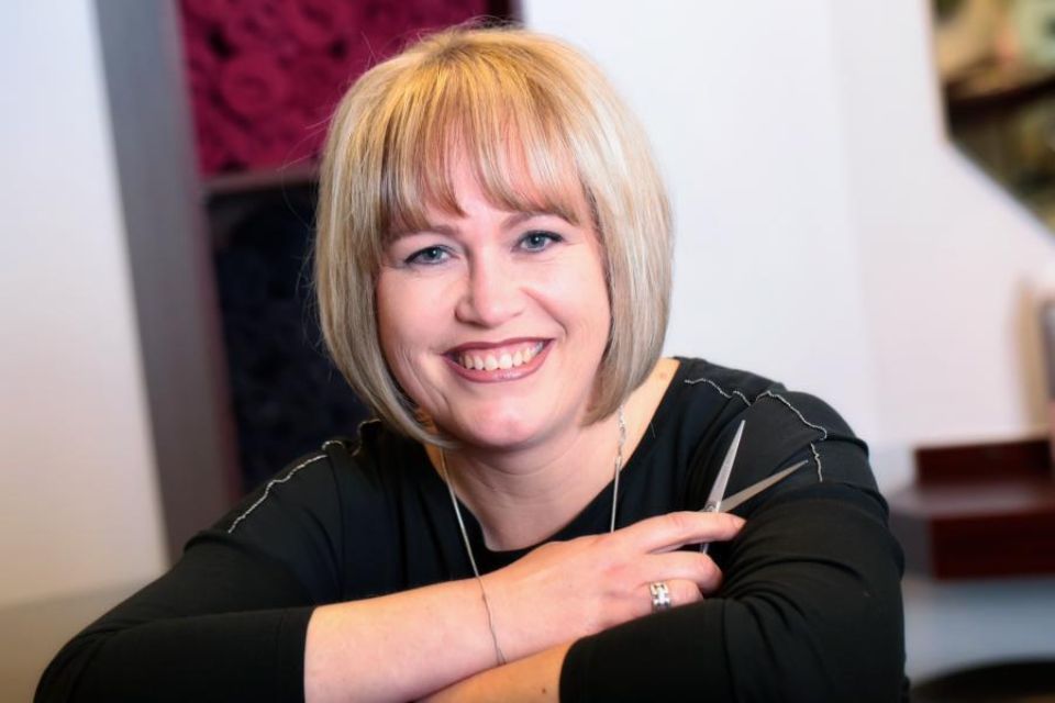 Foto lachende Nicole Kullmann
