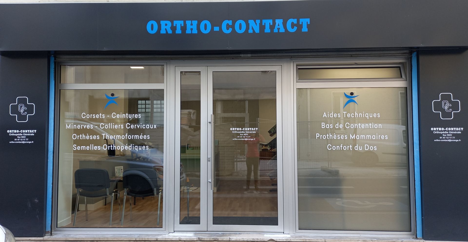 Vitrine de l'orthopédiste Ortho Contact