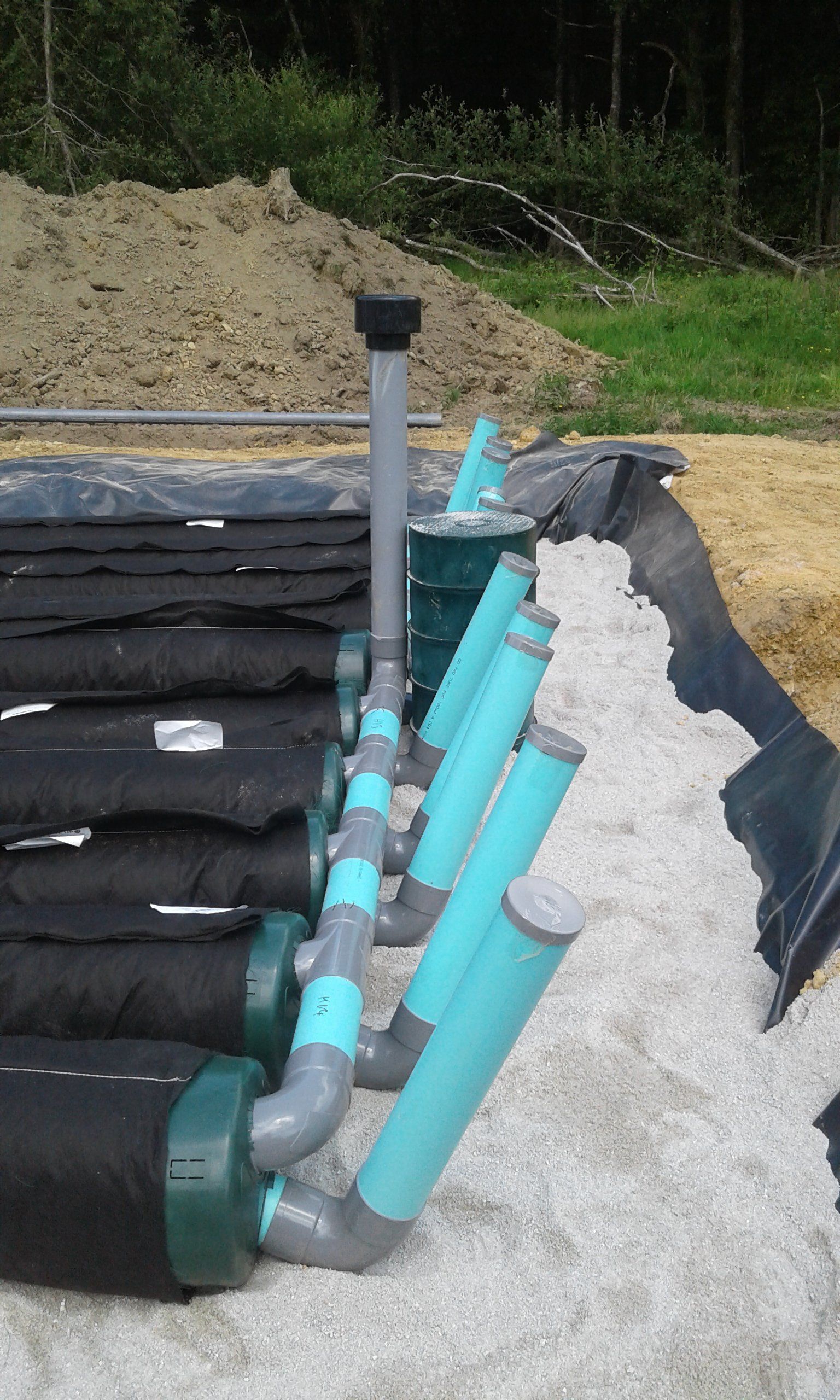 Système d'assainissement avec drains