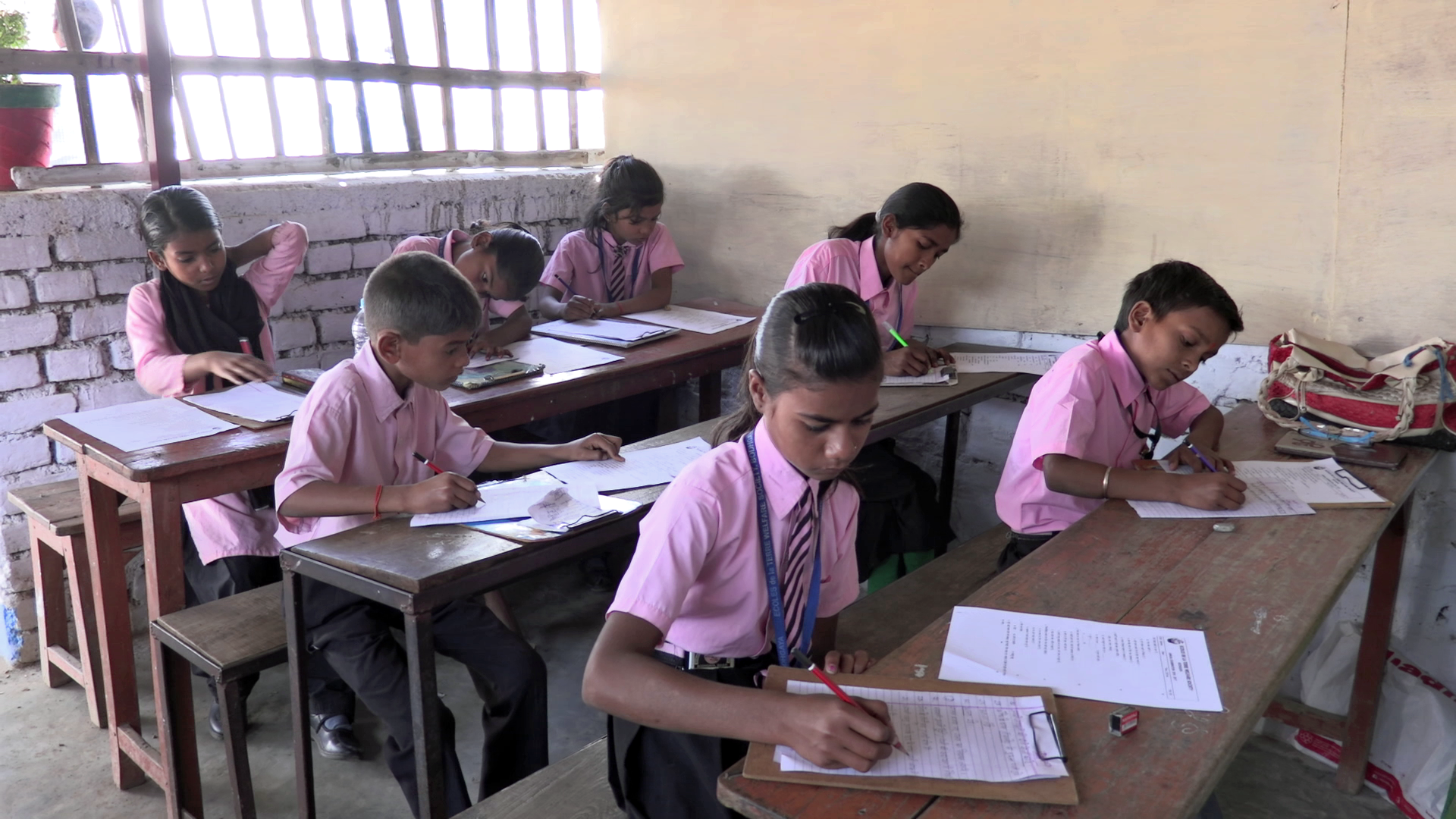 examens école au Bihar - Ecoles de la Terre