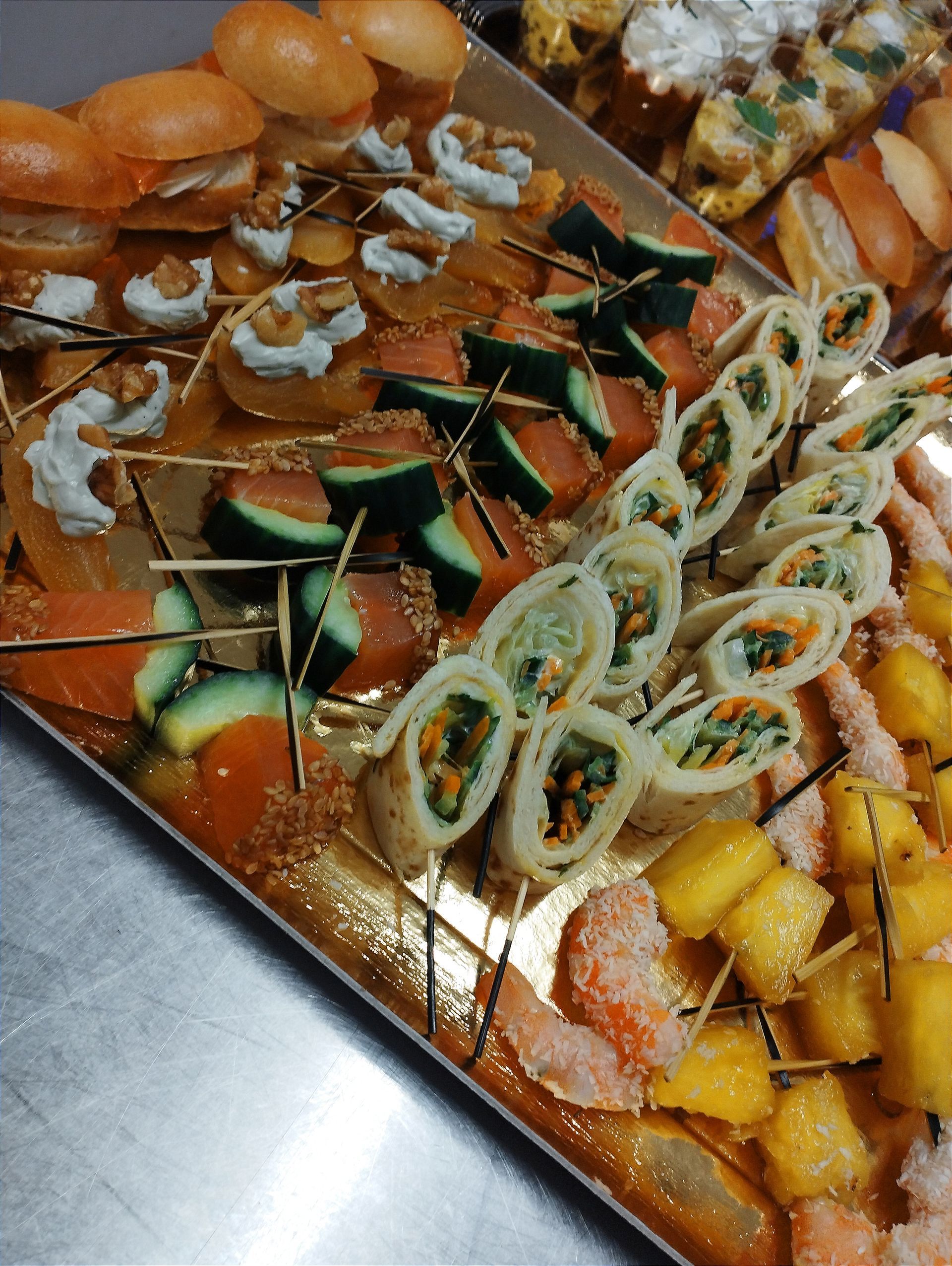 Amuse-gueule saumon et wrap