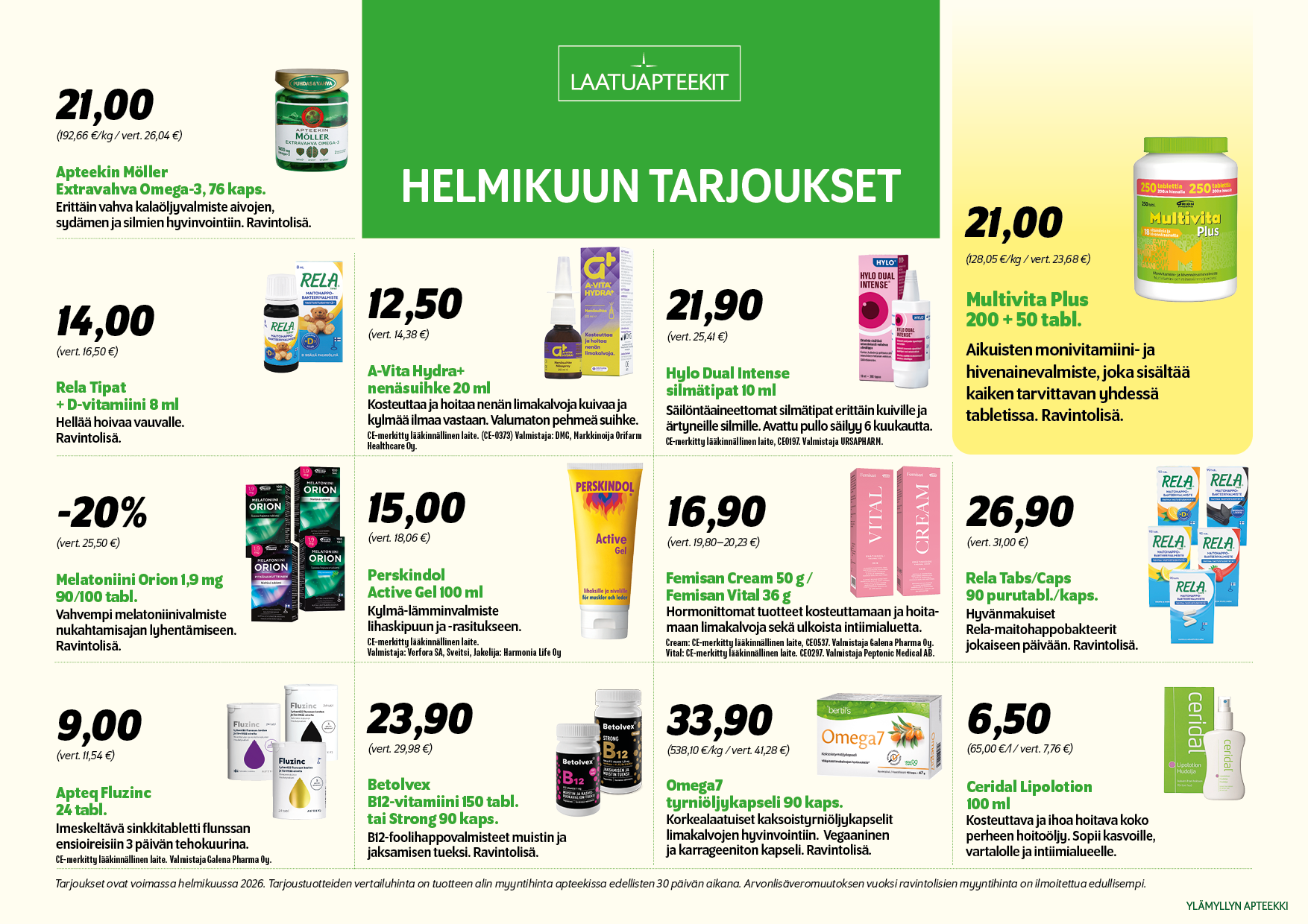 tammikuun tarjoukset