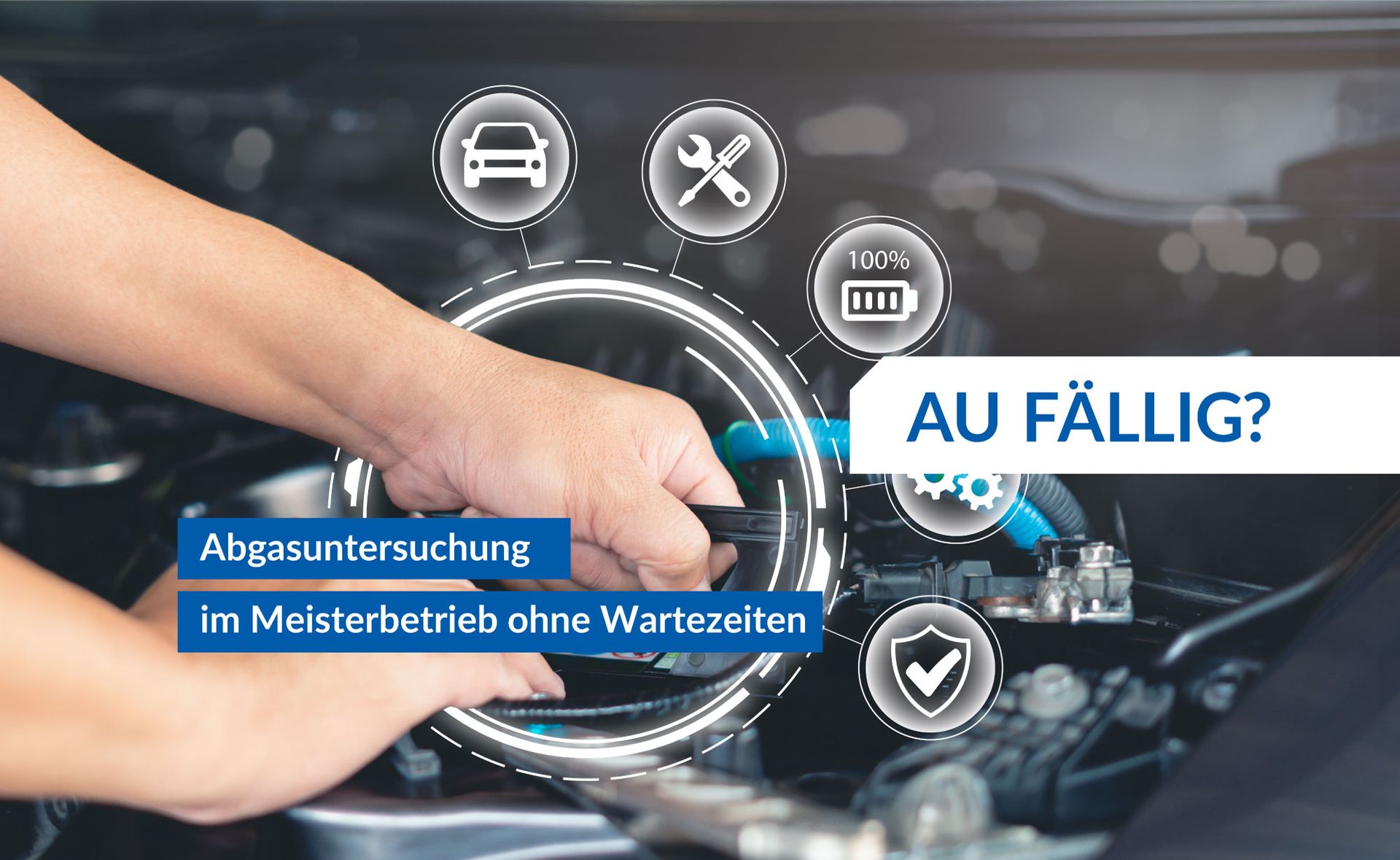 AU fällig? Abgasuntersuchung im Meisterbetrieb ohne Wartezeiten