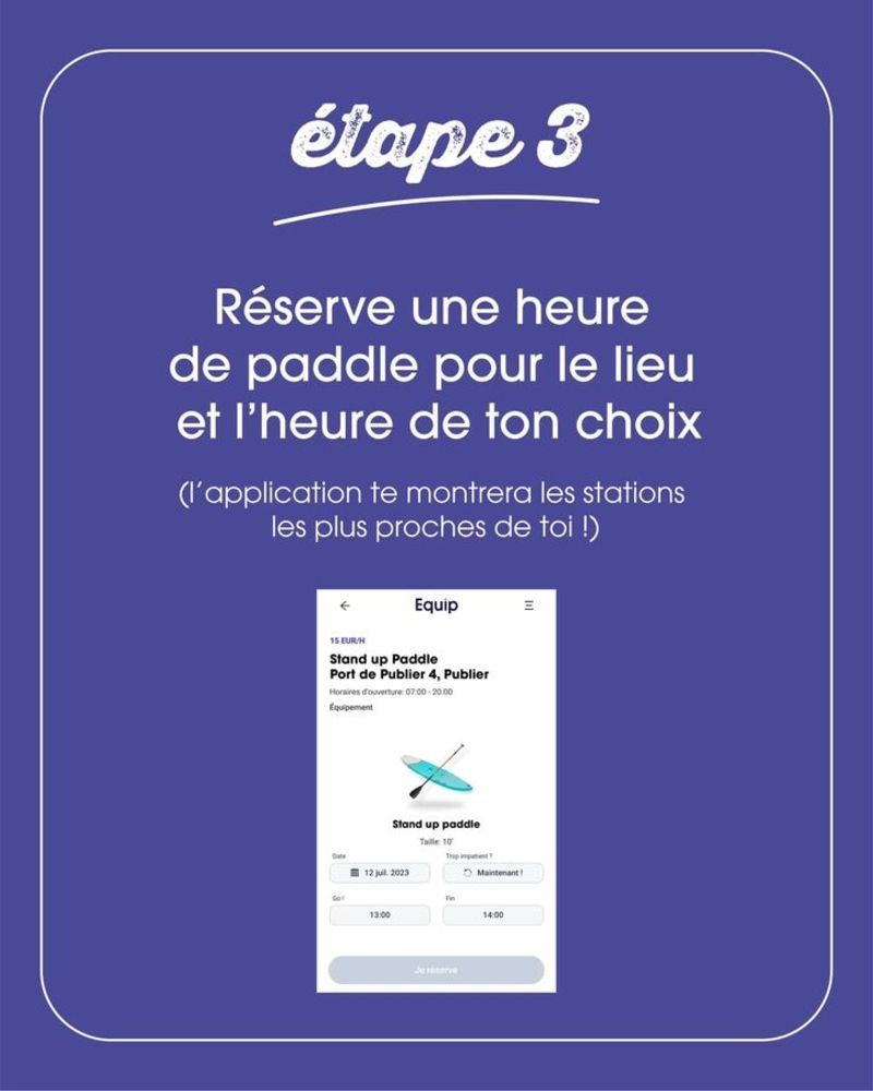 réserver une heure de paddle