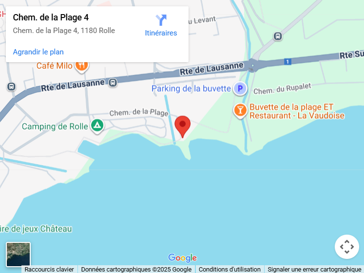 Itinéraire pour accéder à Labelplage à Rolle