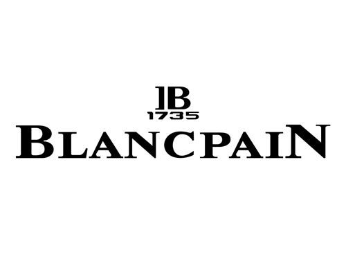 Das Logo von blancpain ist auf weißem Hintergrund .