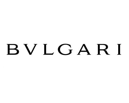 ein schwarz-weißes Logo von Bvlgari auf weißem Hintergrund .