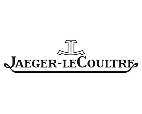 das jaeger-lecoultre-Logo ist schwarz-weiß und auf weißem Hintergrund .