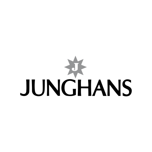 Junghans-Logo auf weißem Hintergrund