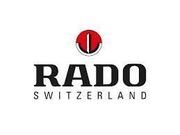 das logo für rado switzerland ist auf einem weißen hintergrund .