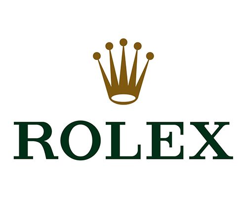 das rolex-Logo mit einer Krone auf weißem Hintergrund .