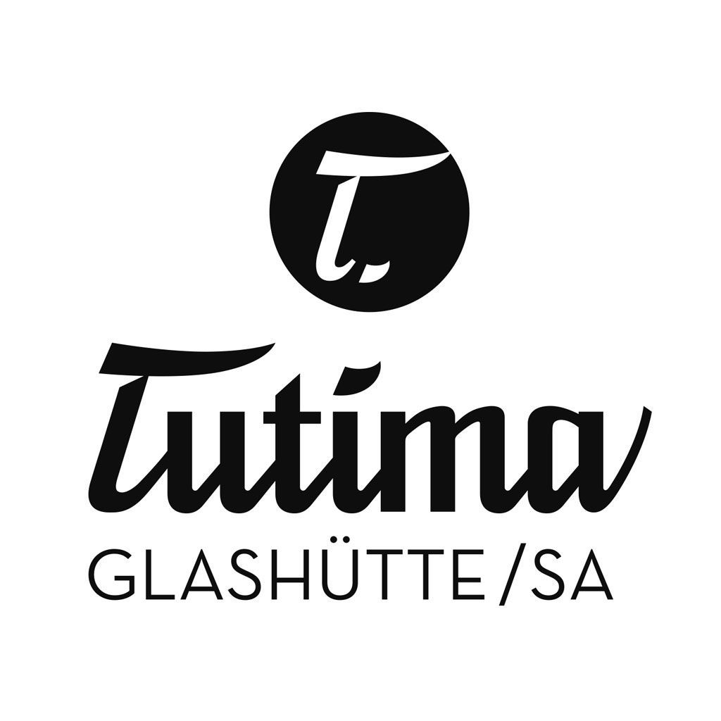 ein schwarz-weißes Logo für Tutima Glashütte / sa .