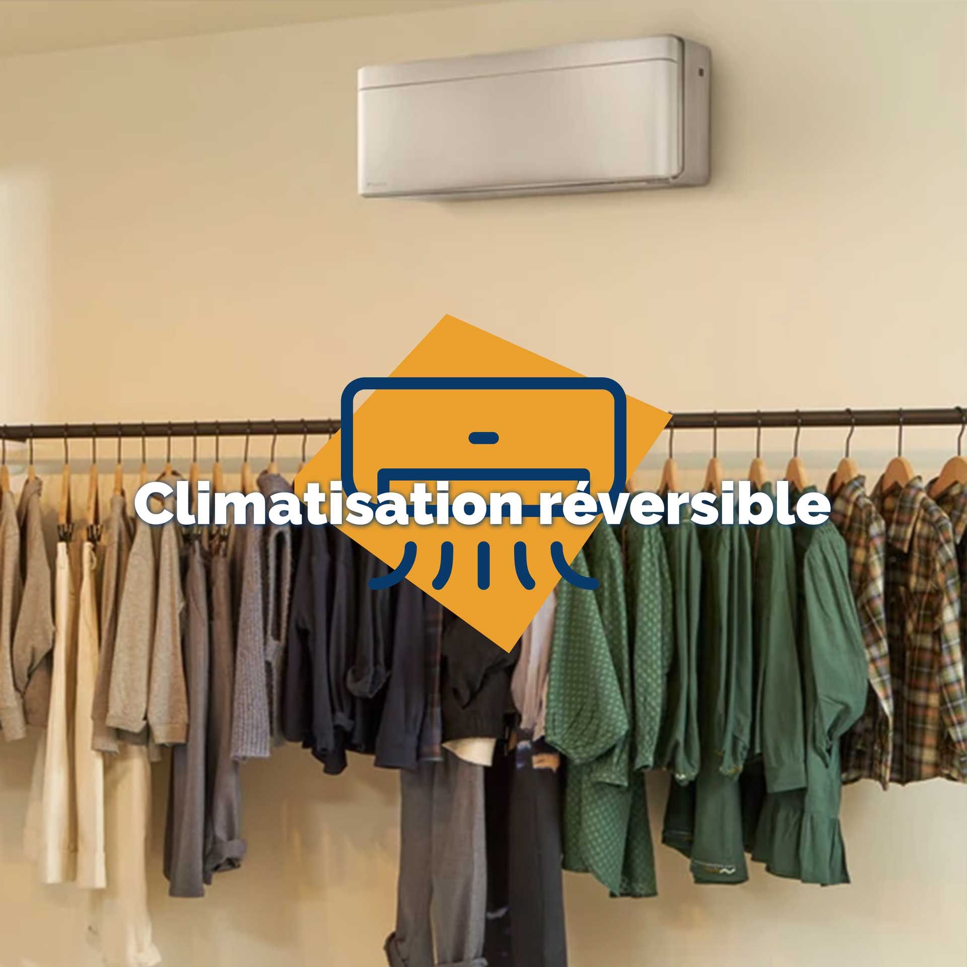 Une climatisation dans une pièce avec dressing