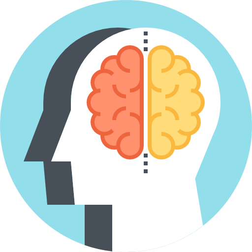 Silueta de perfil de una cabeza humana