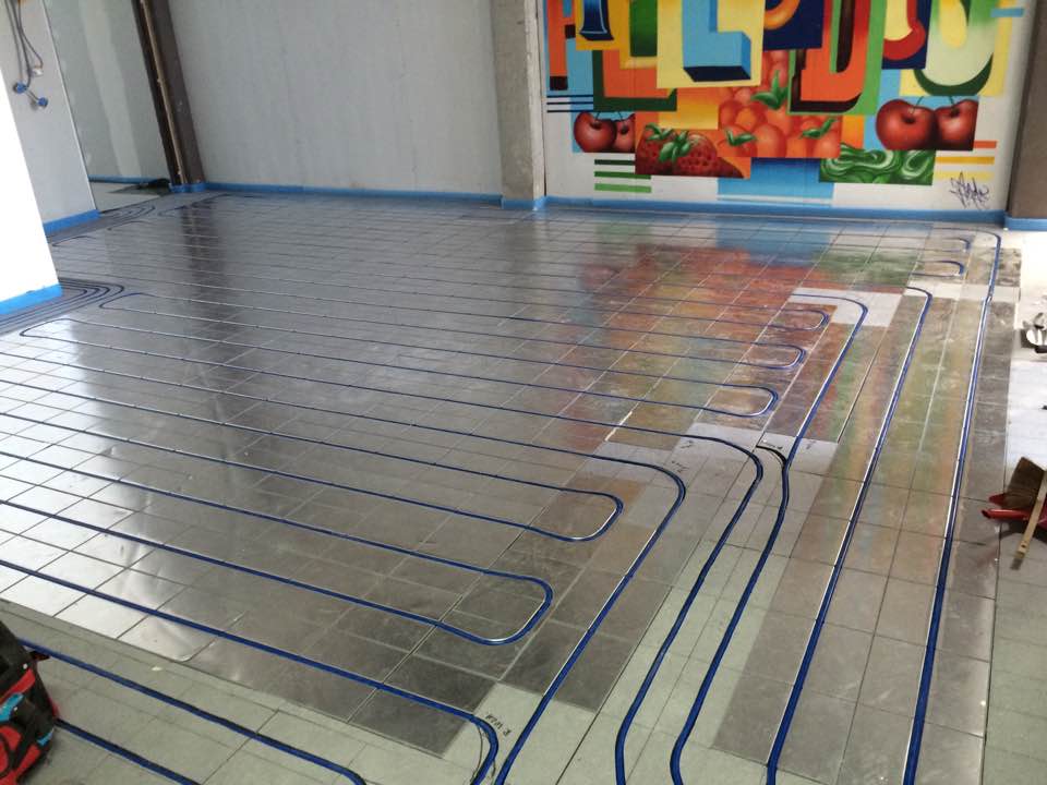 Mise en place d'un plancher chauffant