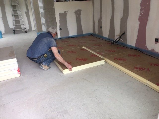 Mise en place TMS pour plancher chauffant