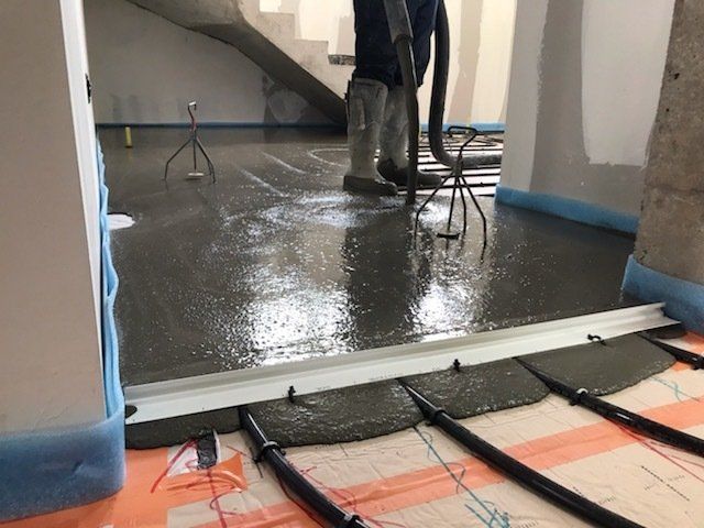 Passage de porte et coulage dalle