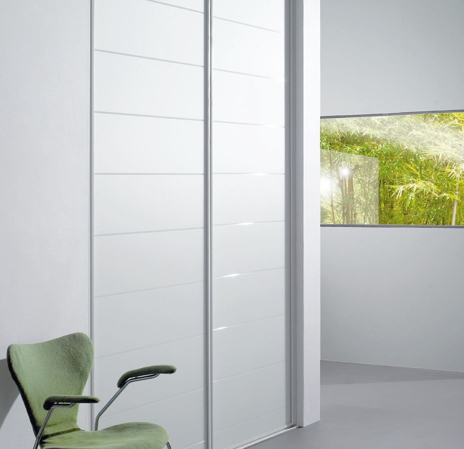 Porte de dressing coulissante blanche