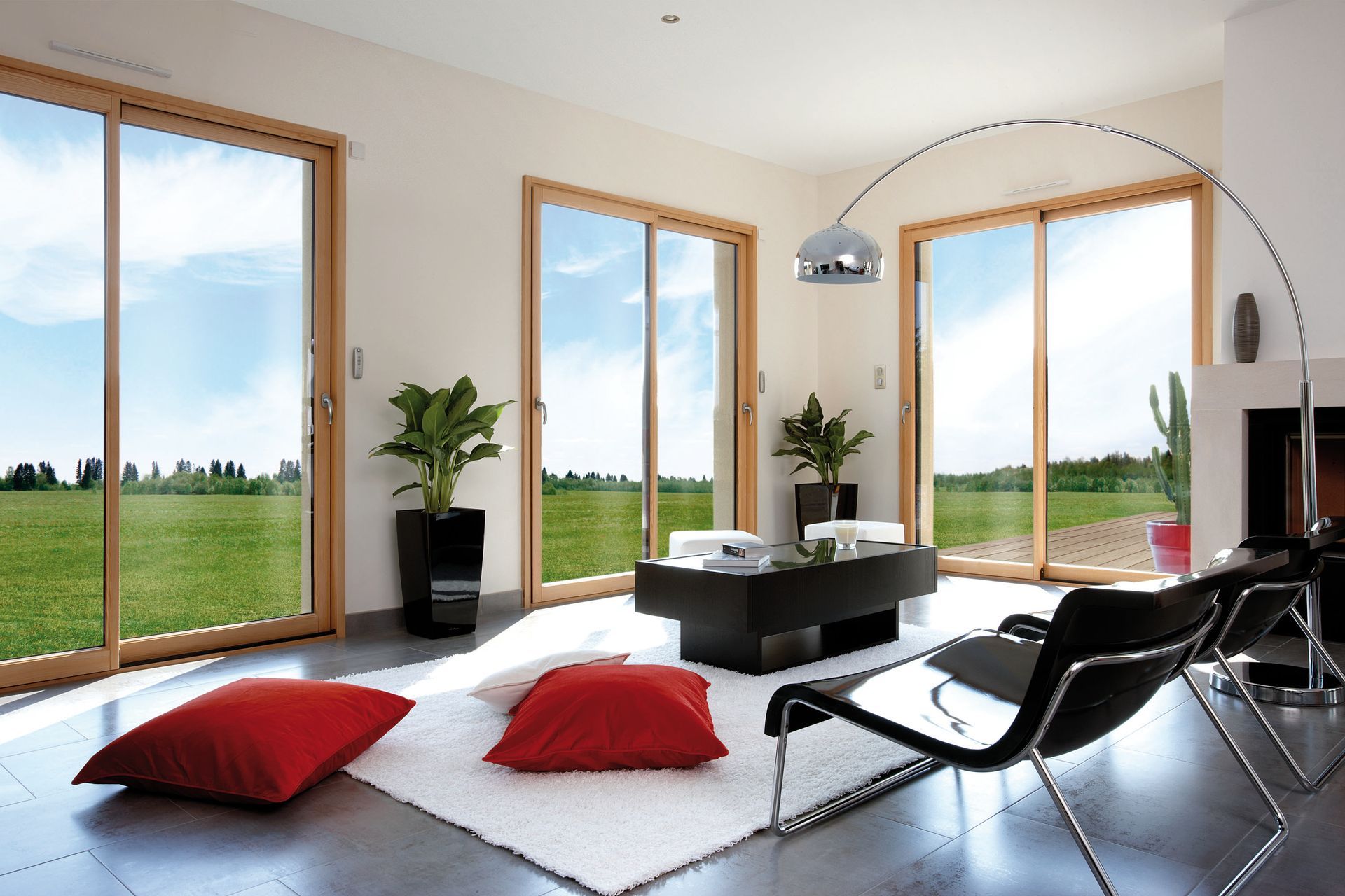 Des baies vitrées en bois