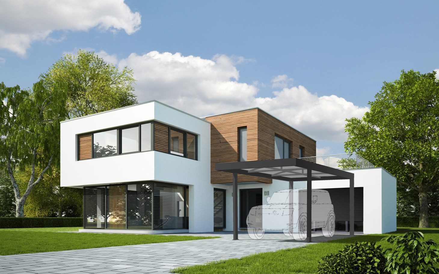 Dessin en 3D d'une maison