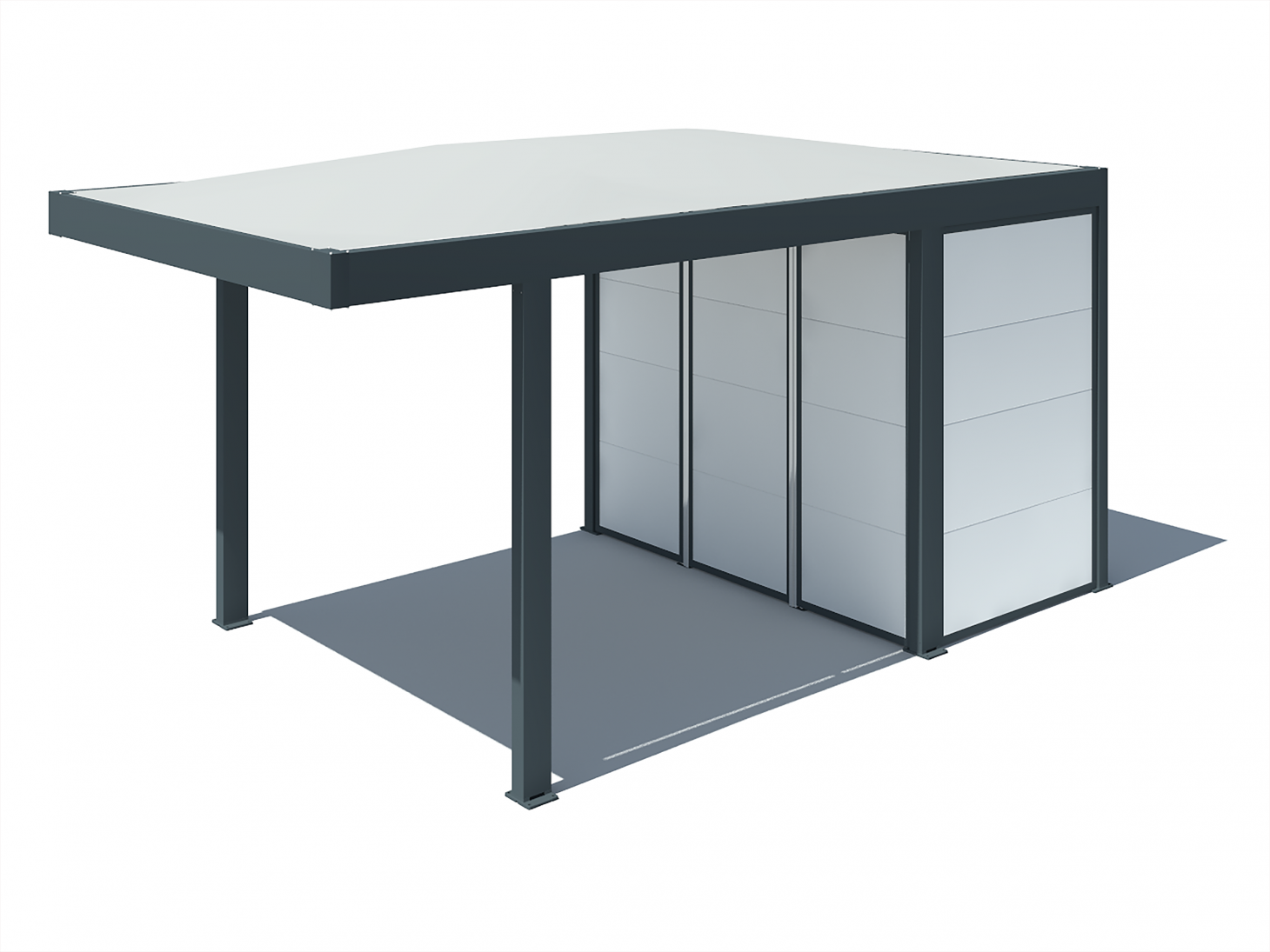 car port avec local fermé