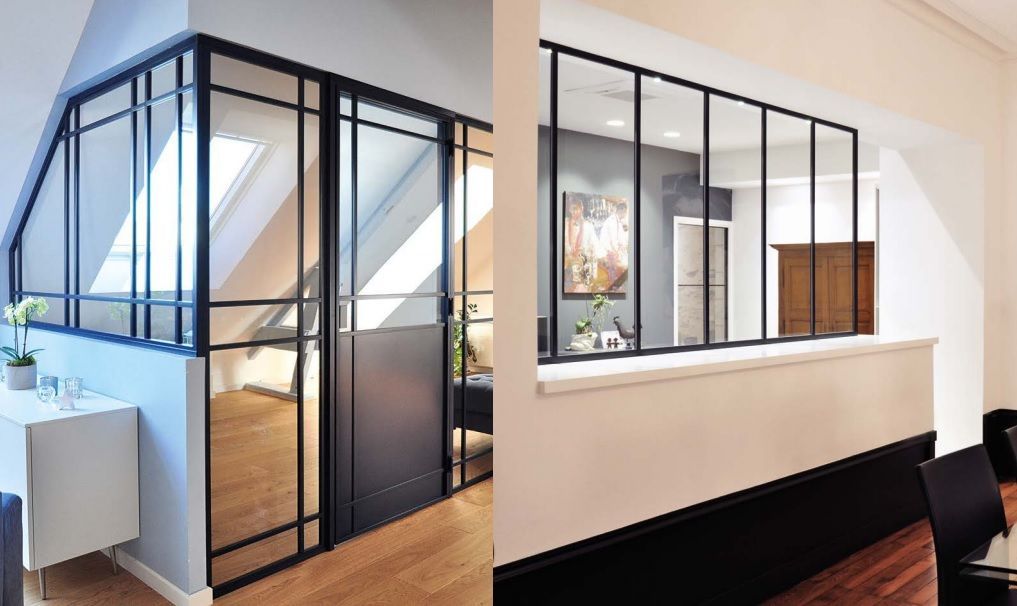 Pièce délimitée par une verrière