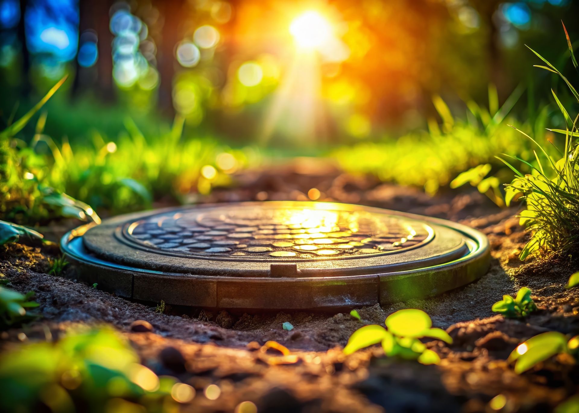 Couvercle pour fosse à toutes eaux, regard en fonte