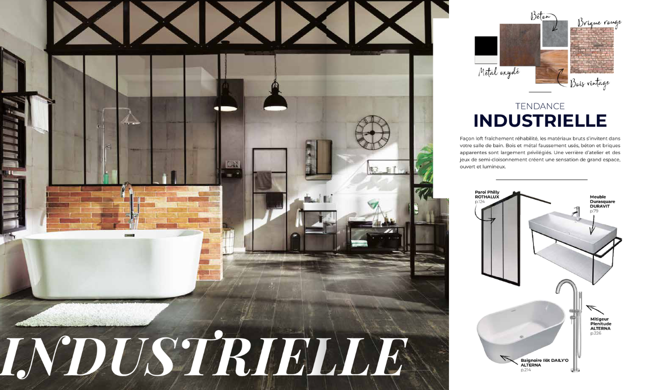 Salle de bains avec baignoire