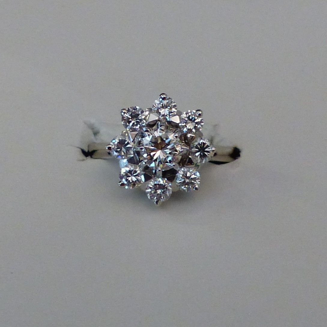 Bague or diamants années 1970 1975