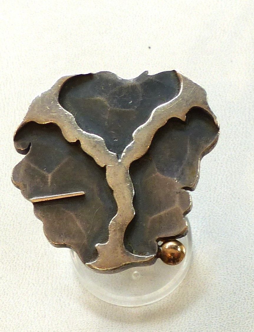 Bague en argent Jean Després, vue de profil