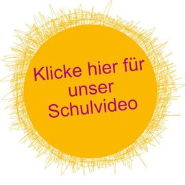 Gelbe Sonne mit pinkem Text 
