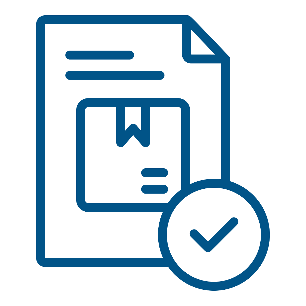 Feuille avec coche validée