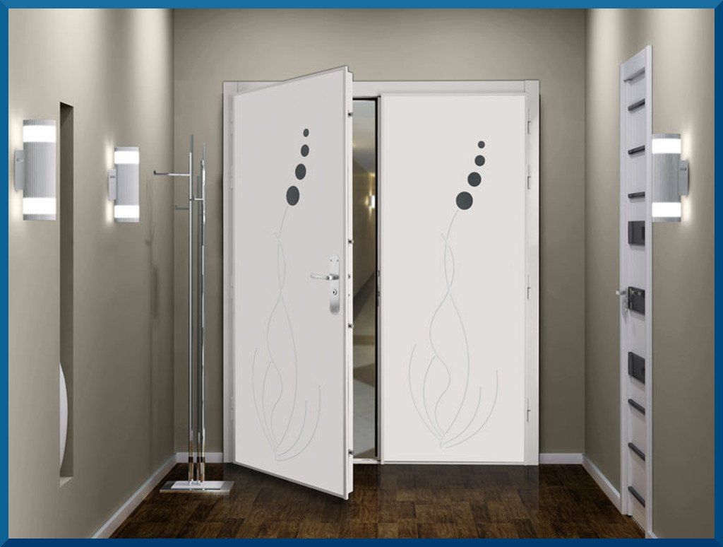 Porte blindée Vantaux blanche