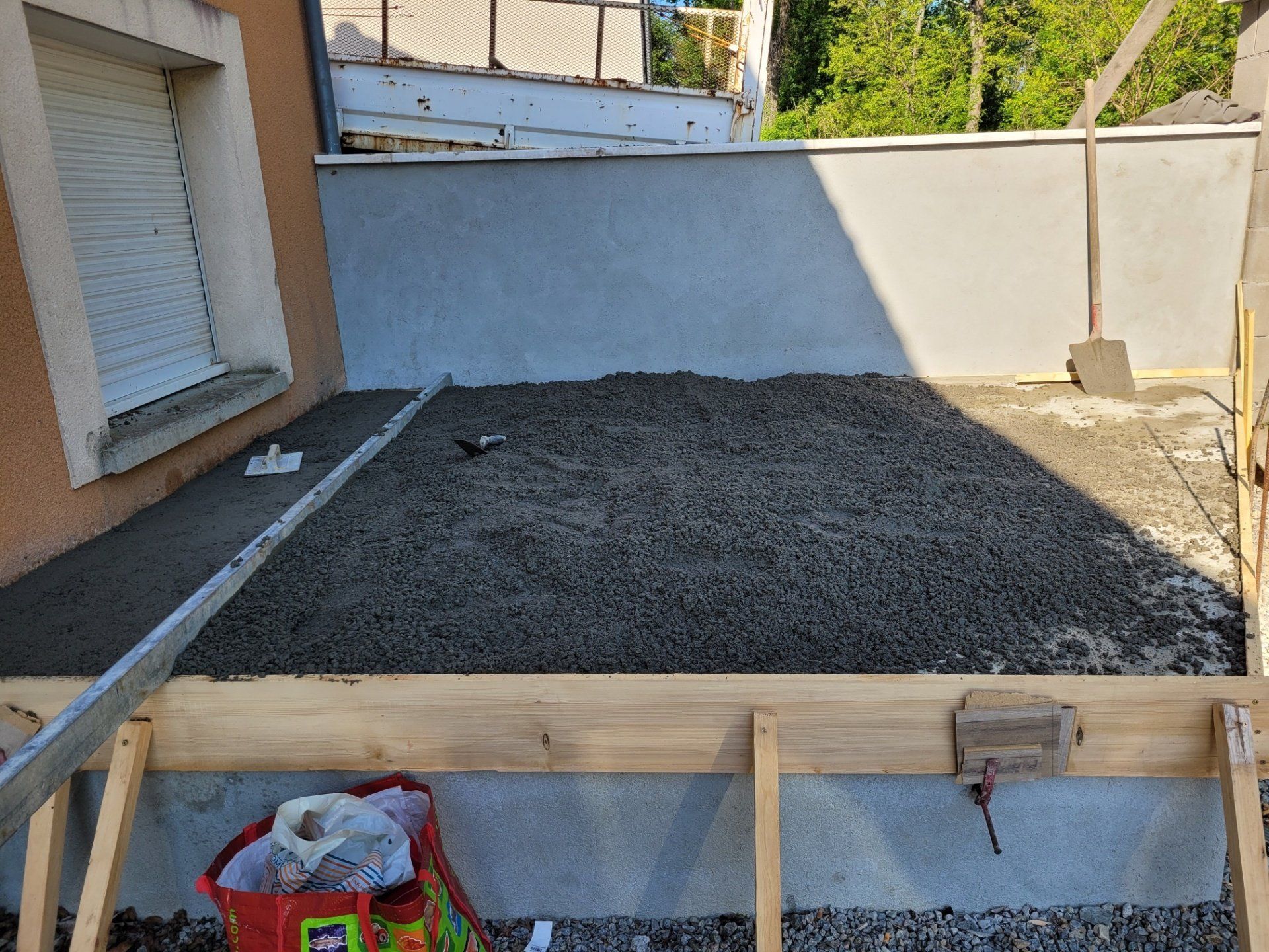 Création de dalle en béton pour une terrasse