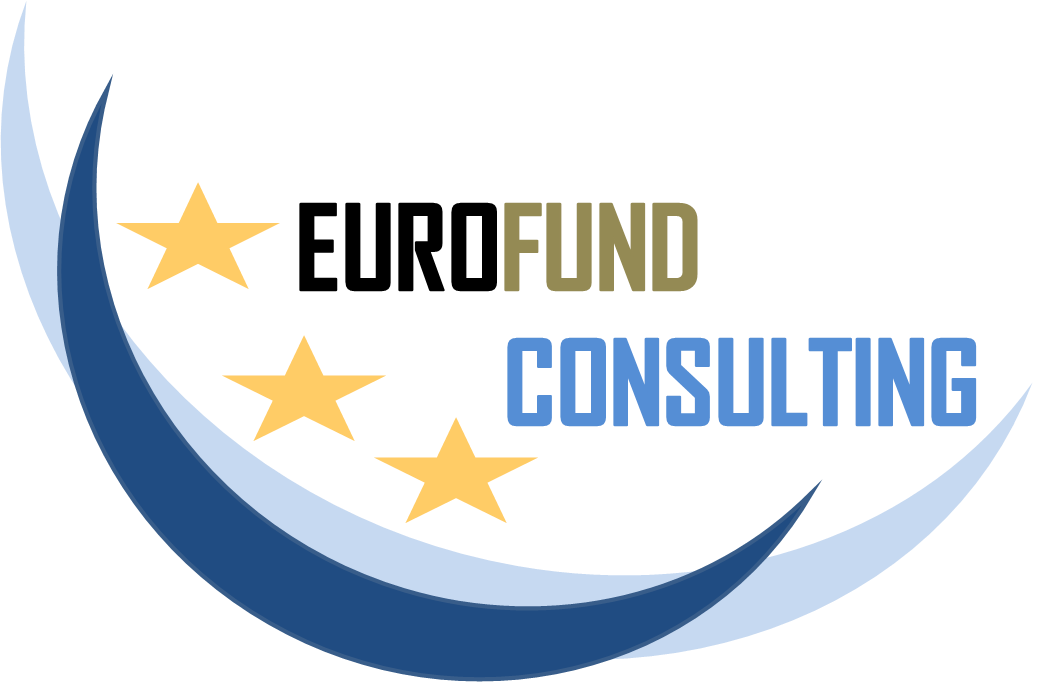 Logotipo de Eurofund Consulting: Texto con 
