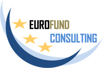 Logotipo de Eurofund Consulting: Texto con 
