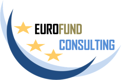 Logotipo de Eurofund Consulting: Texto con 