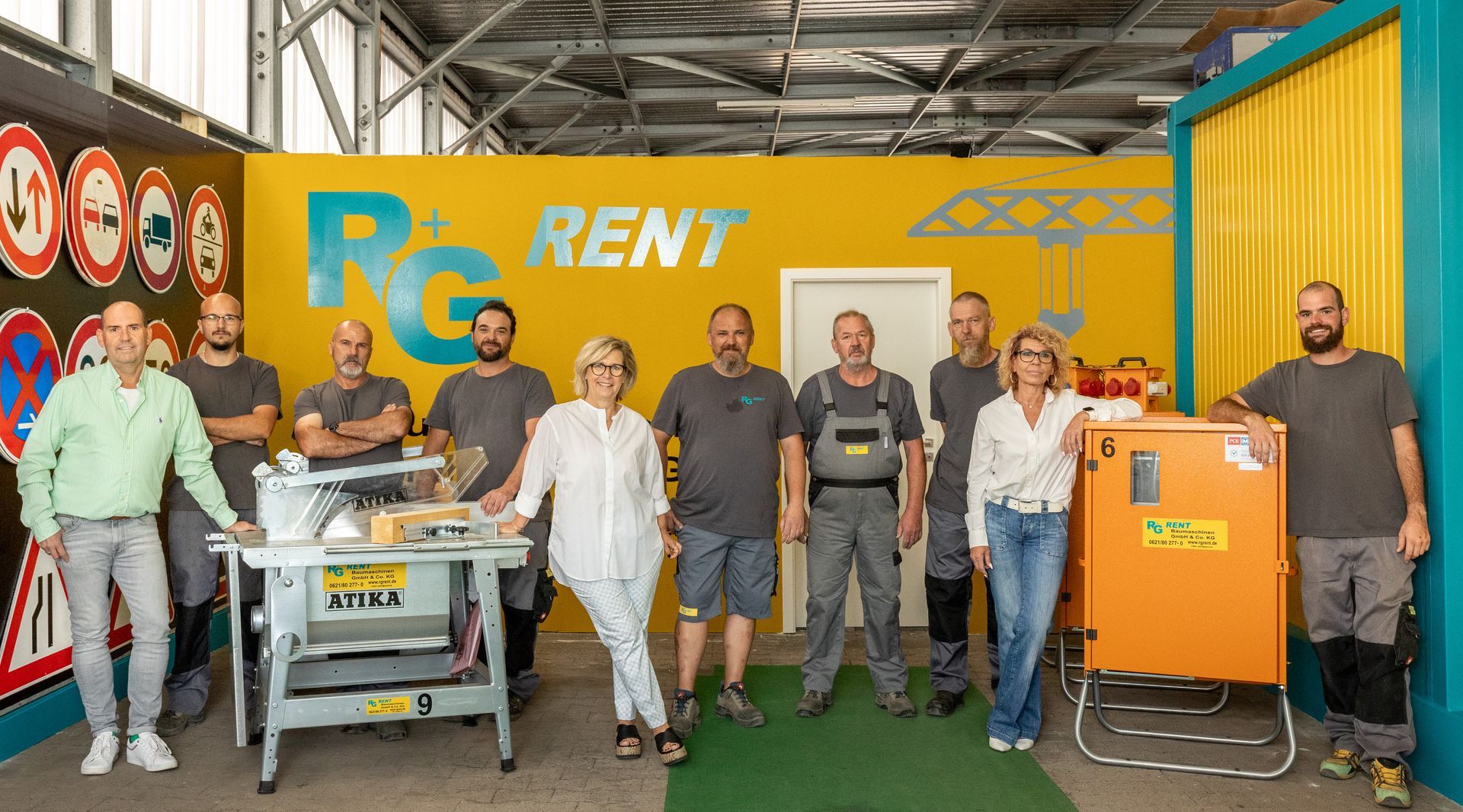 Das Team von R+G Rent in Mannheim