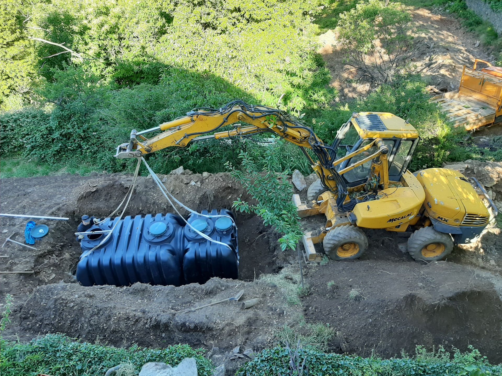 Installation d'une fosse septique