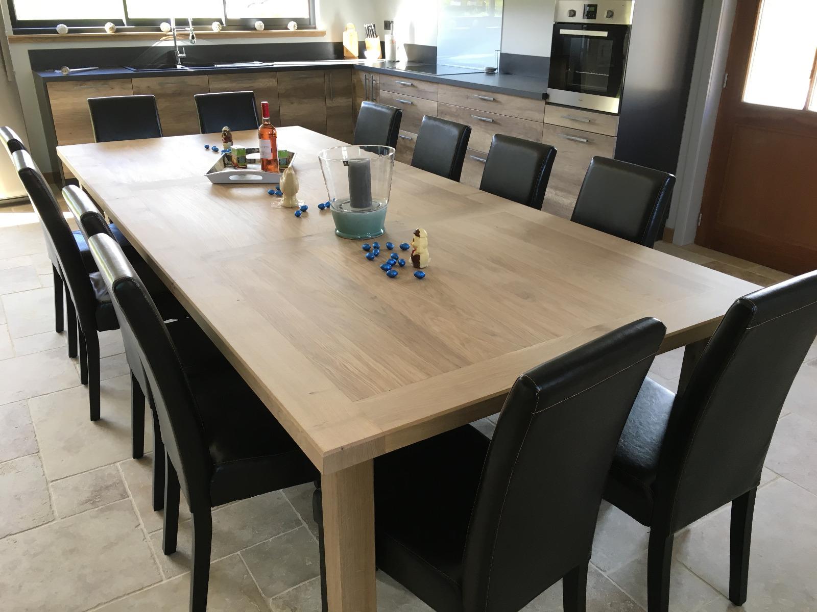 Table chêne massif XXL | Menuiserie Delort Agencement Dordogne