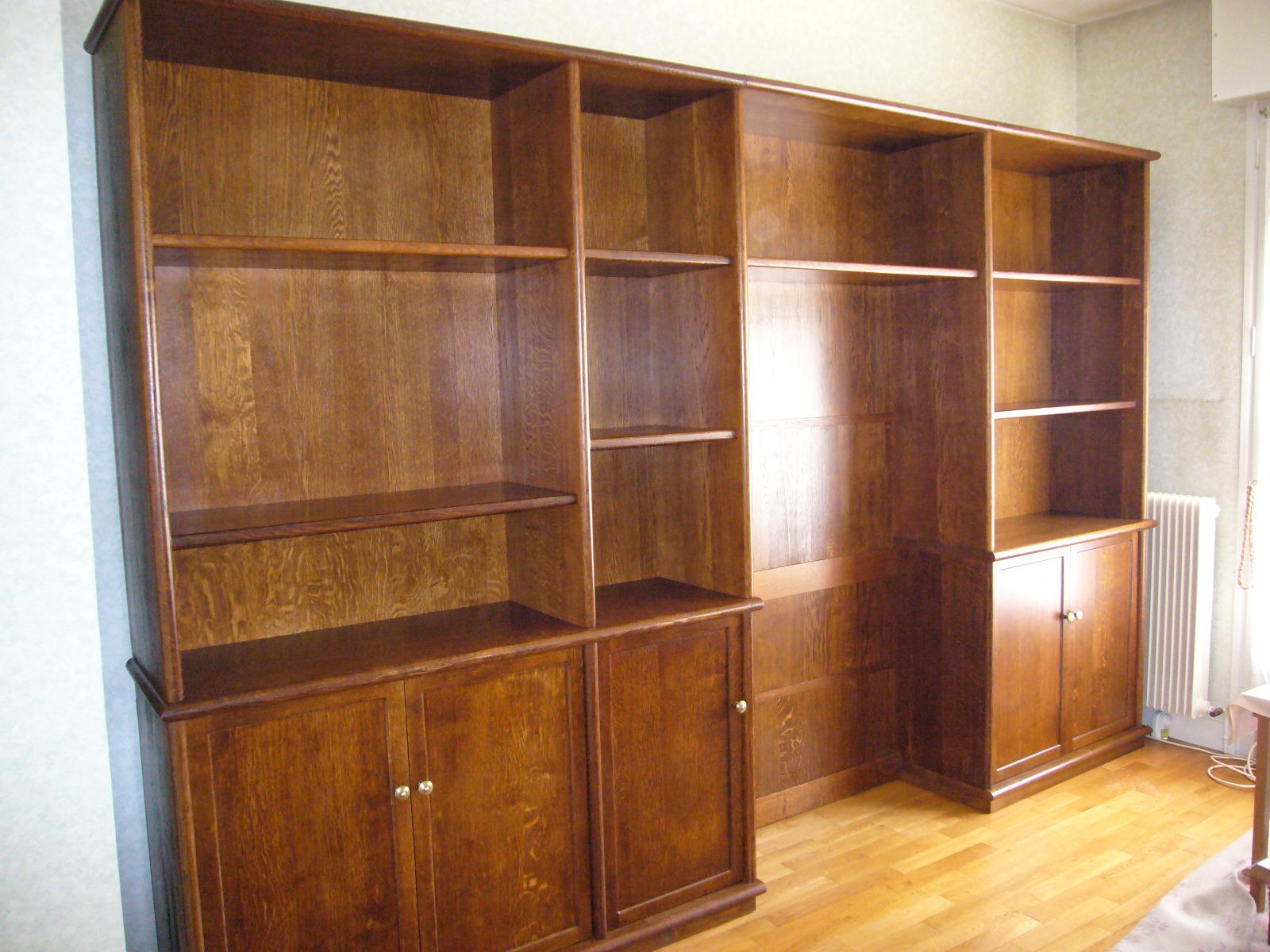 Bibliothèque en chêne massif à Montignac | Menuiserie Delort Agencement Dordogne