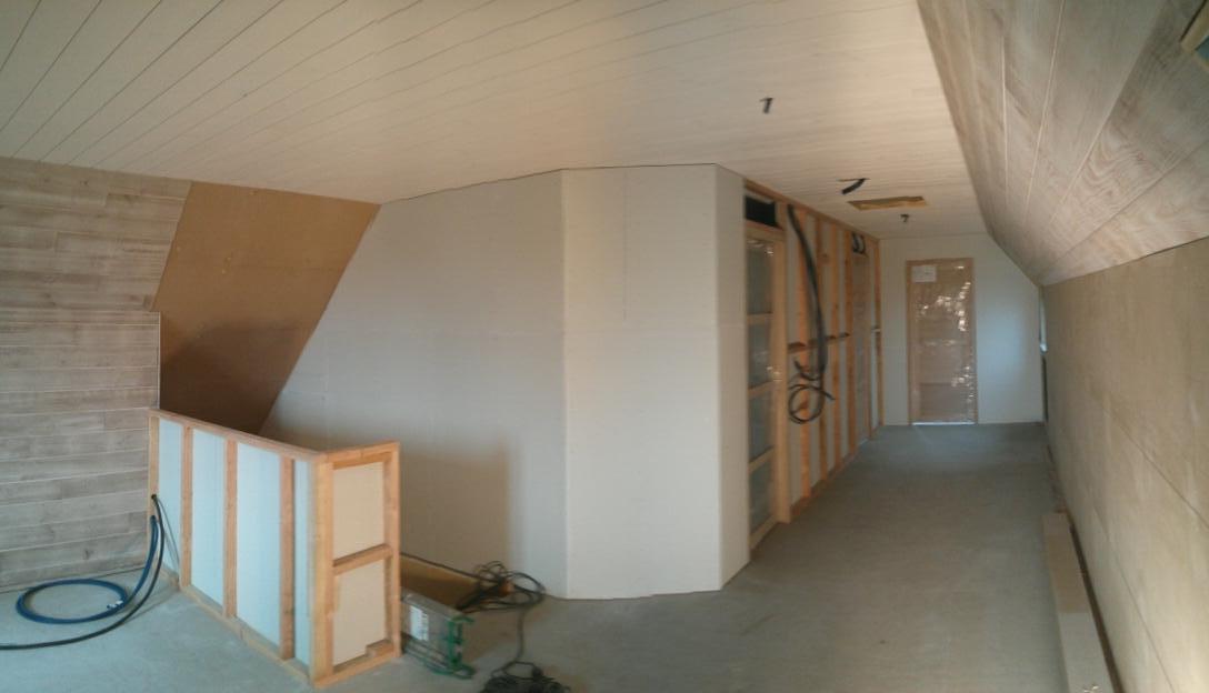 Cloisons sèches d'une pièce ouverte | Menuiserie Delort Agencement Dordogne