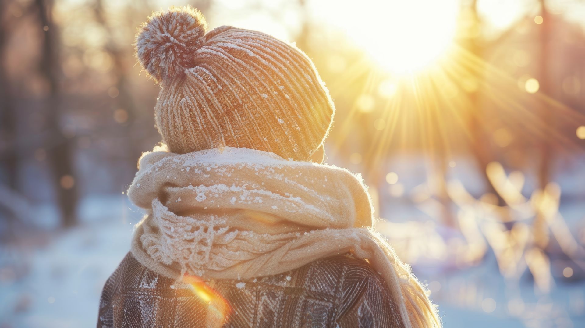 Frau und Sonnenstrahlung