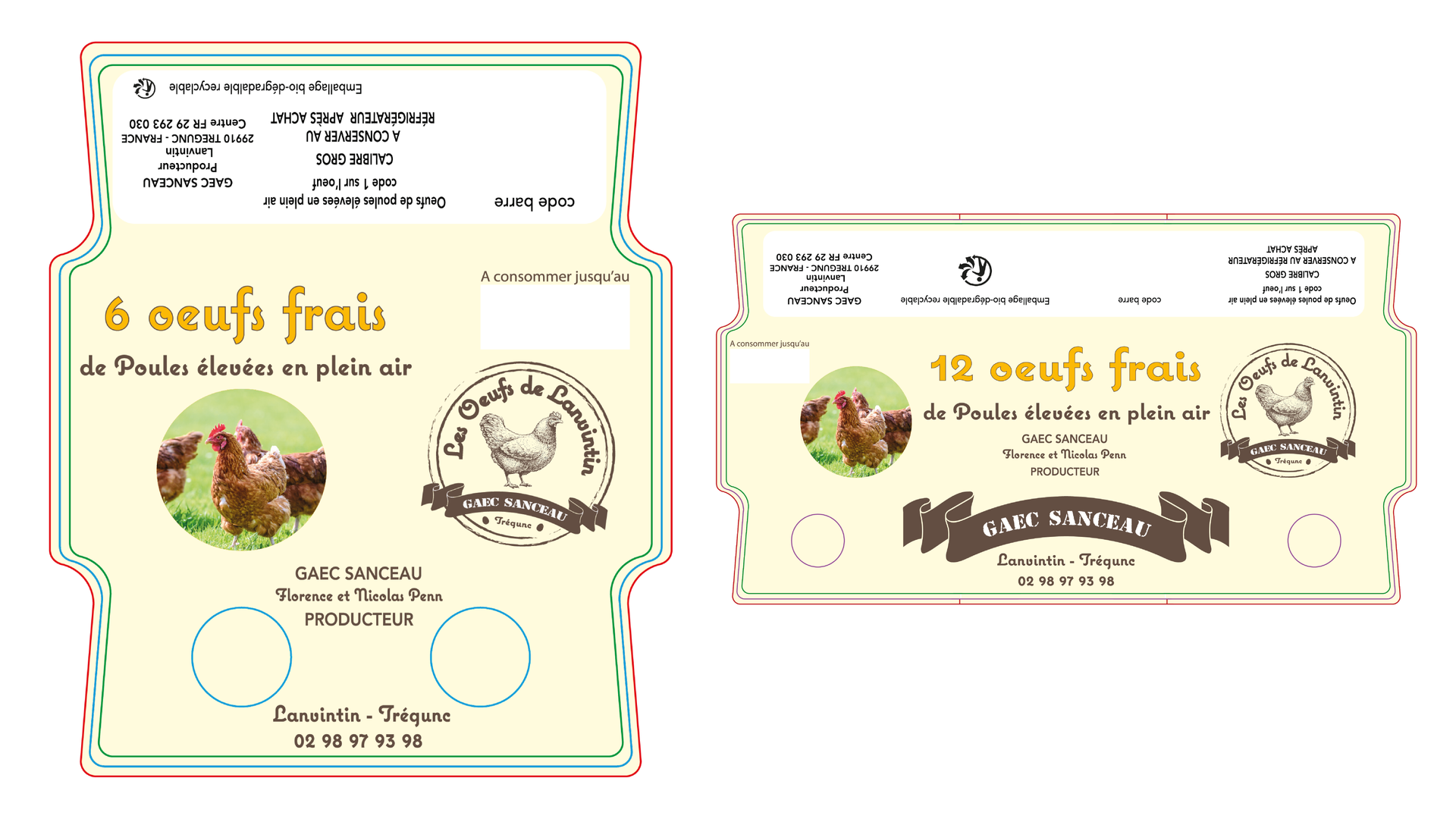 Création graphique Les oeufs de Lanvintin